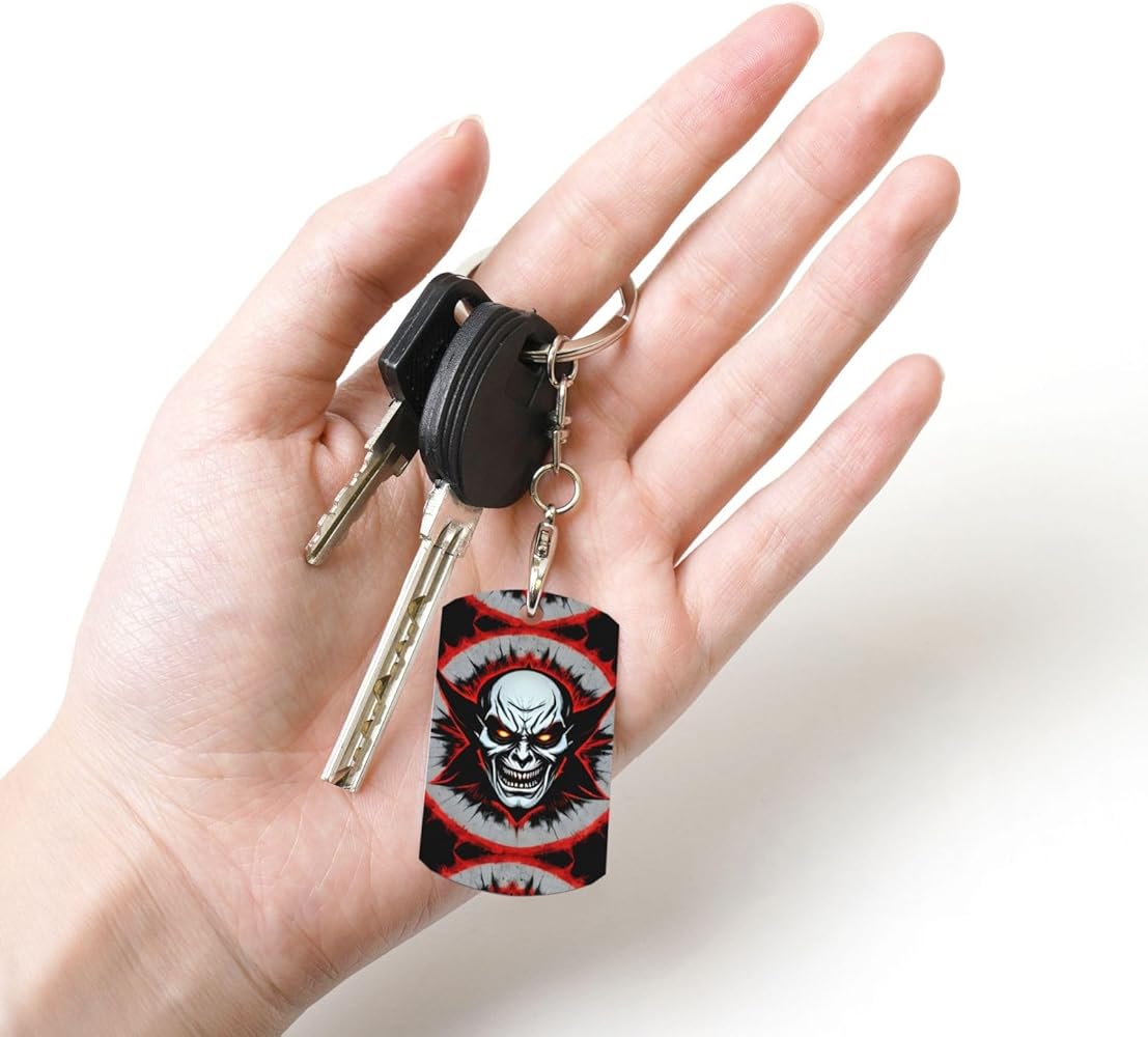 Ghost GHOST キーフック チェーン Unbranded Black/ White Ghost Key Chain- 2.5 Inches x 2inches